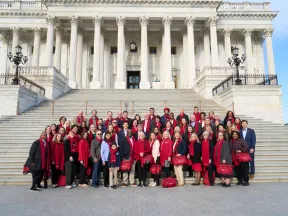 People representing ADA standing in front of the U.S. Capitol